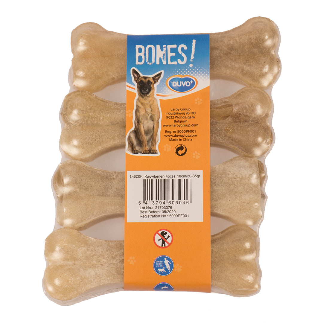 Duvo - Bone Rawhide 100% 4pcs 10cm