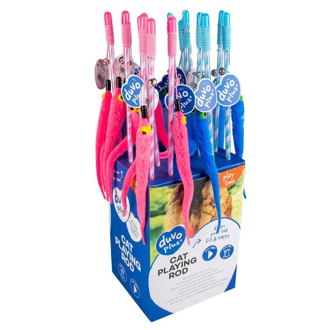 Duvo - cat toy Catchy Cat Wand Toy Snake Mix Colors