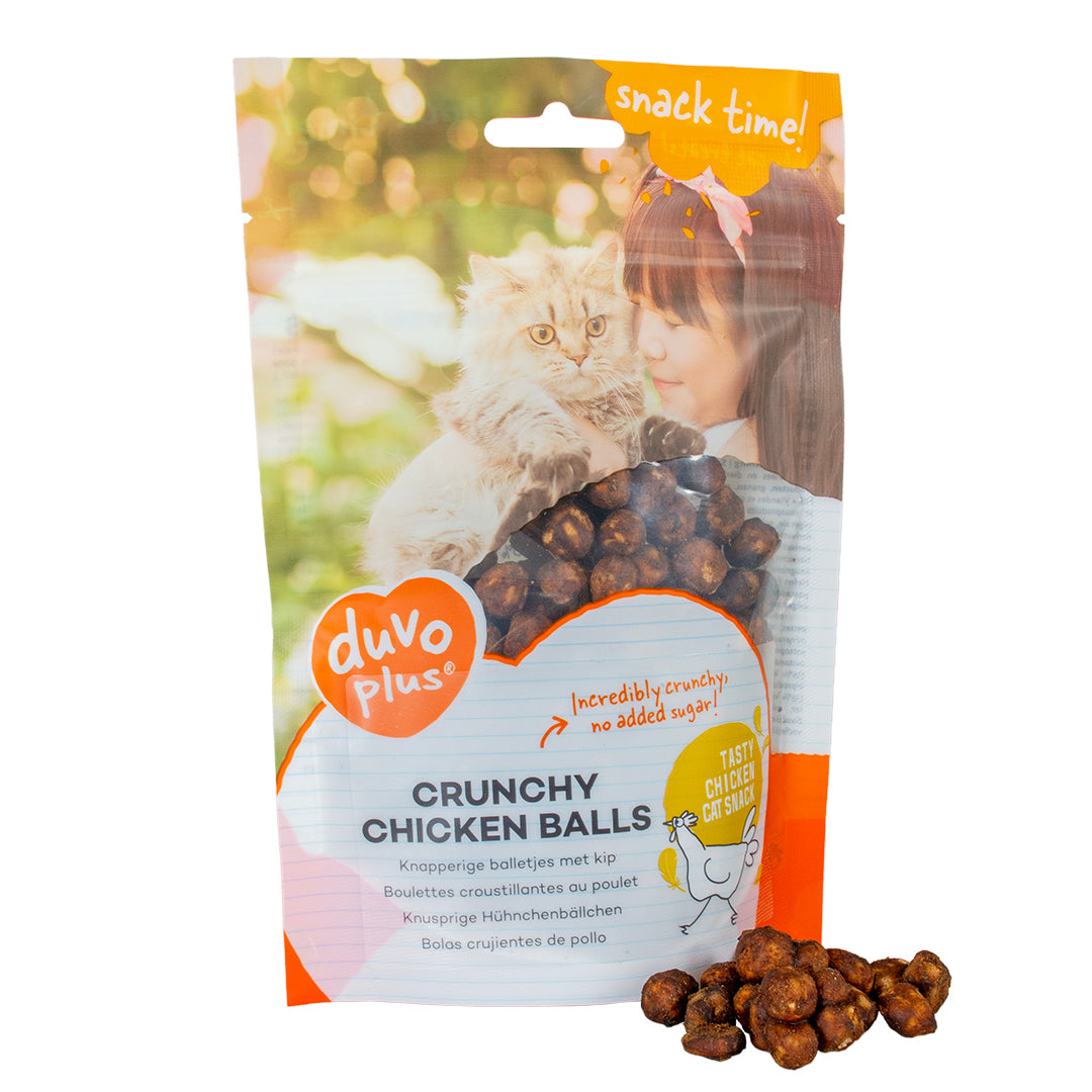 duvo - cat crunchy chicken balls  50g