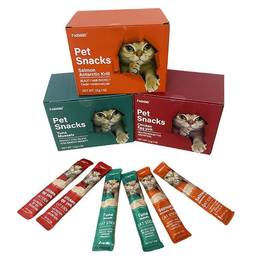 Pets Faenbei - Wet Cat Food Treats Snacks Organic Liquid Pet Treats 15g