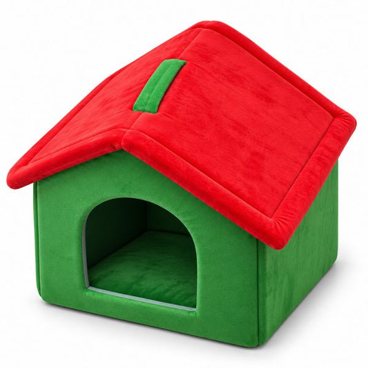 Christmas Noble Pet - Plush Cottage Cat House Cave
