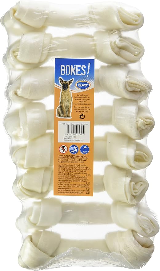 Duvo+ Knotted Bone, White, 8-Piece