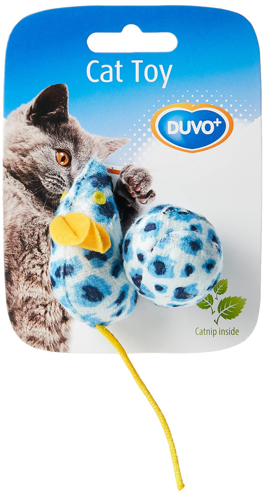 duvo - cat toy mouse & ball  with  catnip
