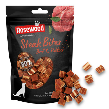 Pets unlimited - dog rosewood Treat Steak Bites 100g