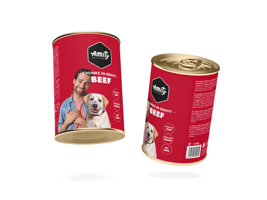 AMITY - DOG BEEF CHUNKS IN GRAVY 415g