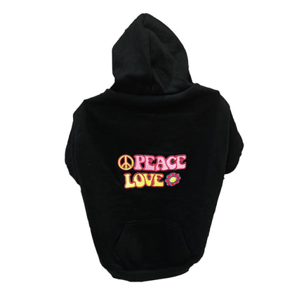 Hoodie Peace love Black