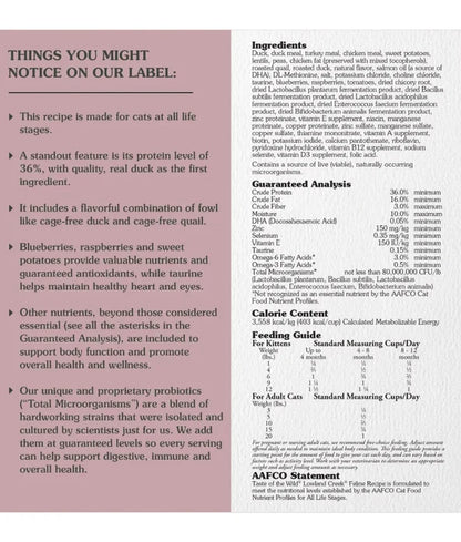 Taste Of The Wild - cat Lowland Creek Feline Recipe with Roasted Quail & Roasted Duck 2 kg