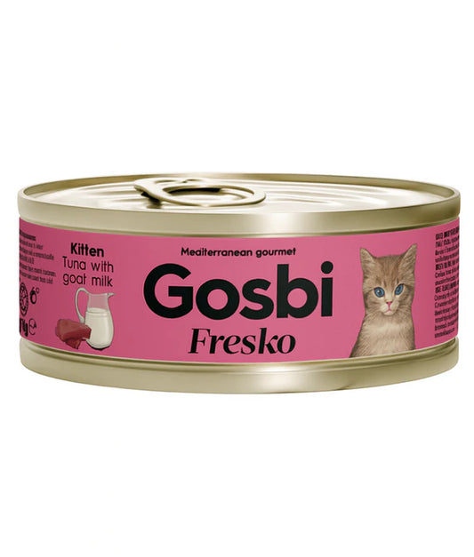 Gosbi - cat Fresko, Tuna with Goat Milk Complementary Kitten Wet Food – 70g