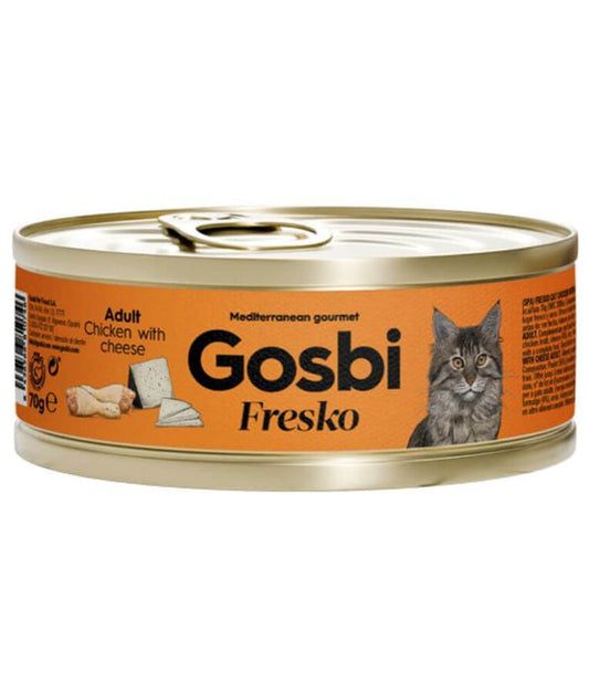 Gosbi - cat Fresko, Chicken with Cheese, Complementary Adult Wet Food – 70g