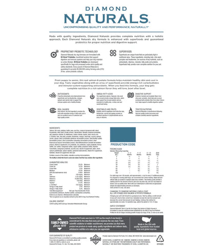 Diamond Naturals - dog Skin & Coat, For Medium and Large Breeds, All Life Stages Dry Dog Food, With Salmon - 2Kg, 15Kg