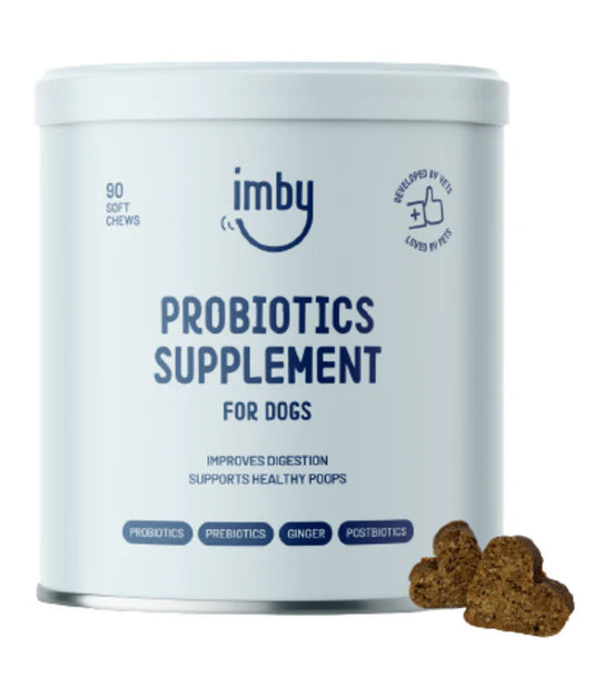 Imby - Probiotics Supplement, Improves Digestion, Reduces Gas & Supports Healthy Poops - 90 Soft Chews