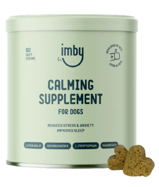 Imby - Calming Supplement, Reduces Stress & Anxiety, Improves Sleep - 90 Soft Chews