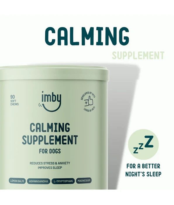 Imby - Calming Supplement, Reduces Stress & Anxiety, Improves Sleep - 90 Soft Chews