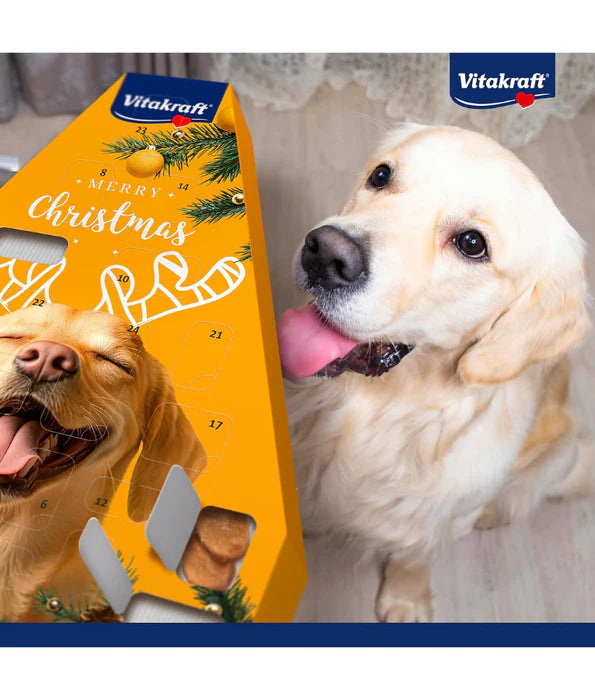 Vitakraft - dog Advent Calendar for Dogs 2025, Premium Christmas Dog Treat Calendar - 24 Daily Snacks