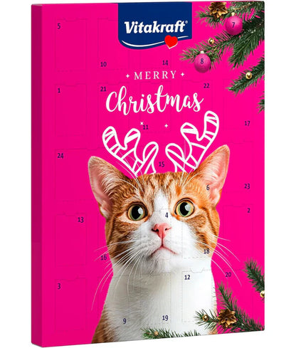 Vitakraft - cat Advent Calendar for Cats 2025, Premium Christmas Cat Treat Calendar - 24 Daily Snacks