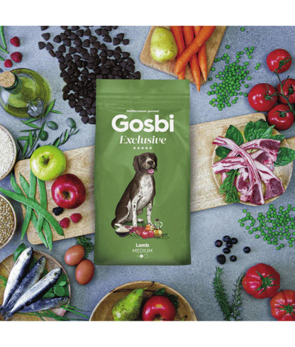 Gosbi - dog Exclusive, Hypoallergenic Lamb Adult Dry Food For Medium Breeds 3kg-12kg