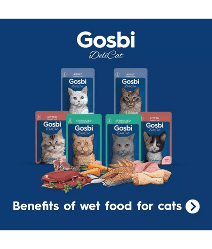 Gosbi - DeliCat, Chicken & Sardine, Grain-Free, Taurine & L-Carnitine, Sterilized Adult Wet Cat Food - 70g