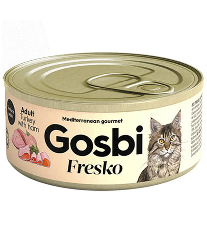 Gosbi - cat Fresko, Turkey & Ham, Grain-Free, High-Protein, Supplementary Wet Food - 70g