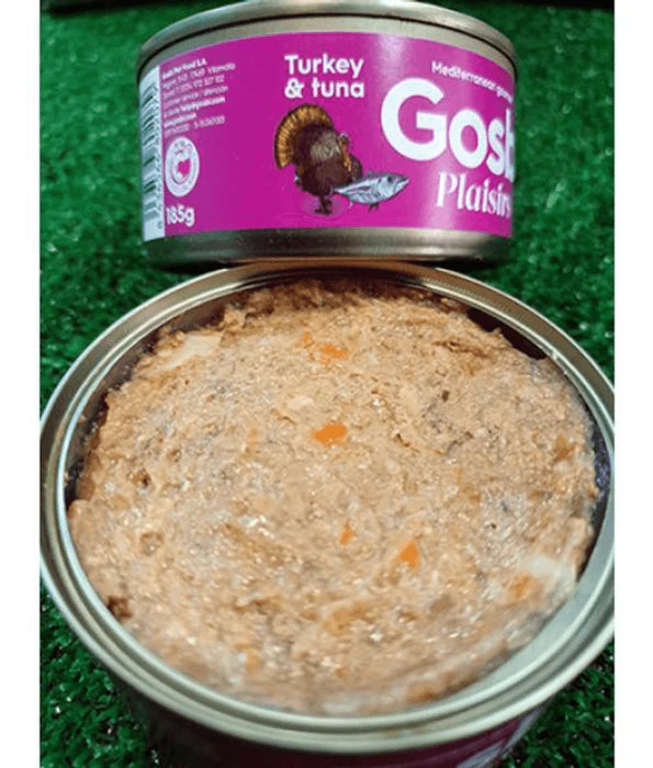 Gosbi - dog Plaisirs, Grain-Free Turkey & Tuna Adult Complementary Wet Food – Weight Control 185g-400g