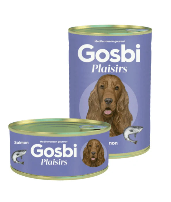 Gosbi - dog Plaisirs, Grain-Free Salmon Senior Complementary Wet Food – Hypoallergenic, Monoprotein, All-Natural 185g