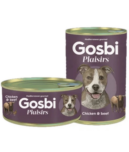 Gosbi - dog Plaisirs, Grain-Free Chicken & Beef Adult Complementary Wet Food 185g