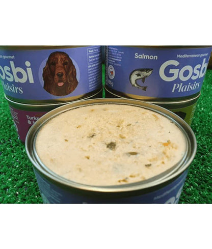 Gosbi - dog Plaisirs, Grain-Free Salmon Senior Complementary Wet Food – Hypoallergenic, Monoprotein, All-Natural 185g