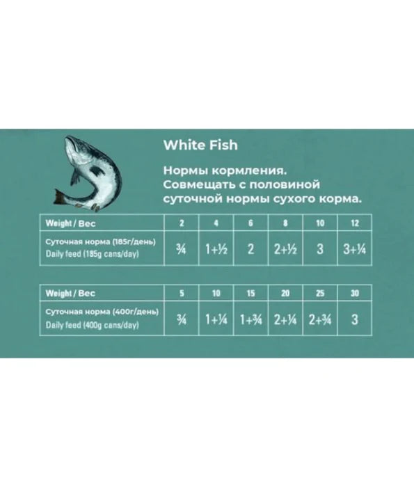 Gosbi - dog Plaisirs, Grain-Free White Fish Adult Complementary Wet Food – Low Calories, All-Natural 185g-370g
