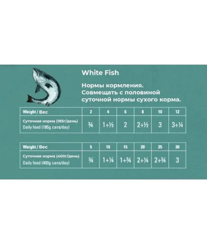 Gosbi - dog Plaisirs, Grain-Free White Fish Adult Complementary Wet Food – Low Calories, All-Natural 185g-370g
