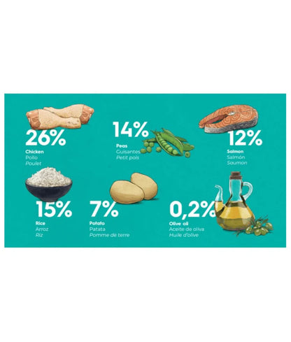 Gosbi - cat Exclusive, Chicken and Salmon Adult Dry Food – Sterilized, Hair and Skin Support 1.5kg-6kg