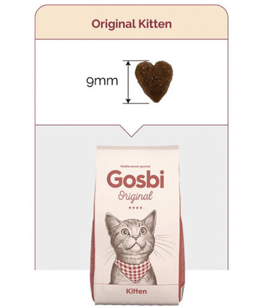 Gosbi - cat Original, Chicken, Salmon, and Tuna Kitten Dry Food – Growth Formula 1kg-3kg