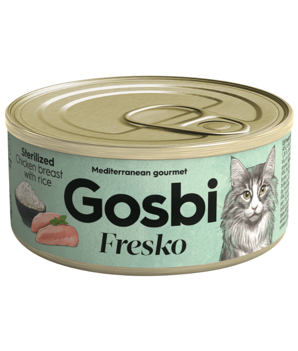 Gosbi - cat Fresko, Chicken Breast and Rice Sterilized Complementary Adult Wet Food – 70g