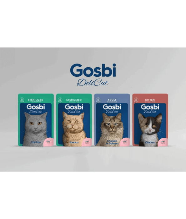 Gosbi - DeliCat, Chicken & Sardine, Grain-Free, Taurine & L-Carnitine, Sterilized Adult Wet Cat Food - 70g