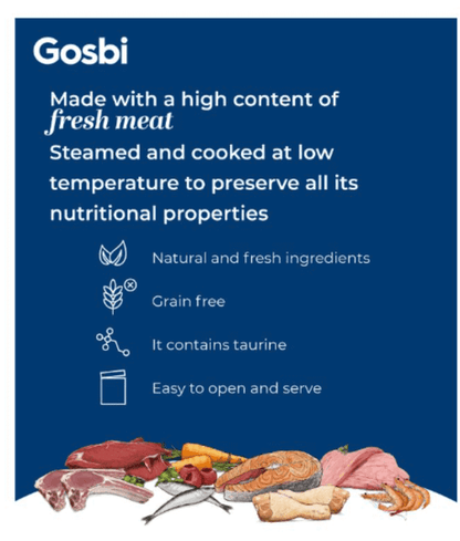 Gosbi - DeliCat, Chicken and Shrimp Sterilized Complete Adult Wet Cat Food – Loaf Pâté, Grain-Free, Low-Calorie – 70g