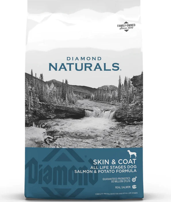 Diamond Naturals - dog Skin & Coat, For Medium and Large Breeds, All Life Stages Dry Dog Food, With Salmon - 2Kg, 15Kg