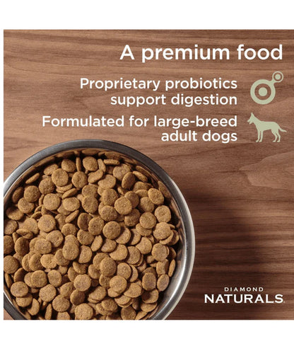 Diamond Naturals - dog Large Breed, Adult Dry Dog Food, With Lamb Meal & Rice Formula - 15kg