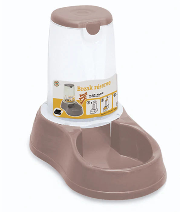 Stefanplast - Break Food or water Dispenser Rosy Brown L28,5xW18,5xH22 cm