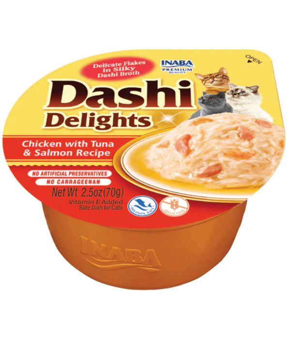 Inaba - cat Dashi Delights Chicken with chicken & tuna Recipe 70g