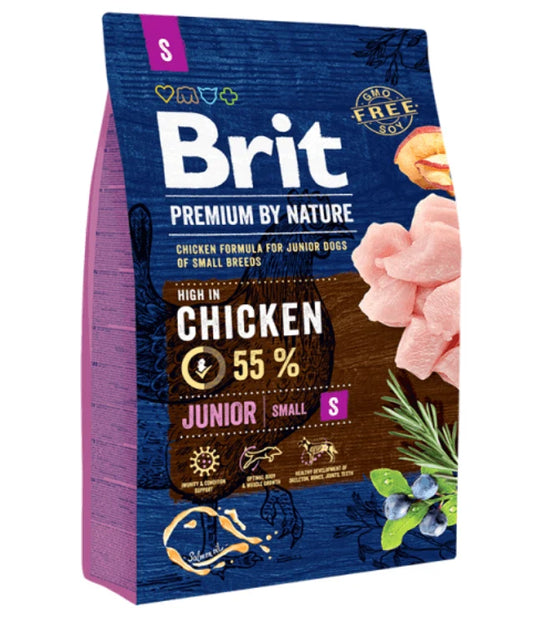 Brit Premium - By Nature Junior Chicken, Joint Support, Junior Small Breed Dry Dog Food