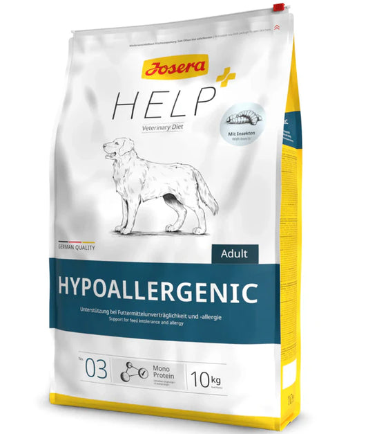 Josera - dog Help Hypoallegenic Dry Food – Grain-Free Single Insect Protein for Sensitive, Allergy-Prone Adults – 10kg