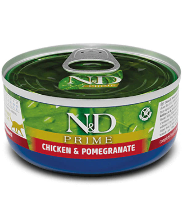 Farmina - cat N&D Prime, Chicken and Pomegranate Grain Free Adult Wet Cat Food In Broth 70g