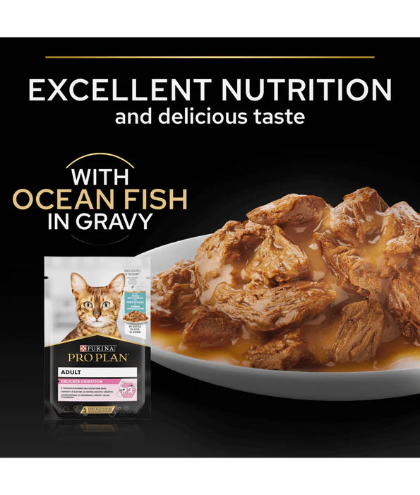 Purina Pro Plan - Cat Delicate Digestion Wet Cat Food, Dinde in Gravy 85gx10