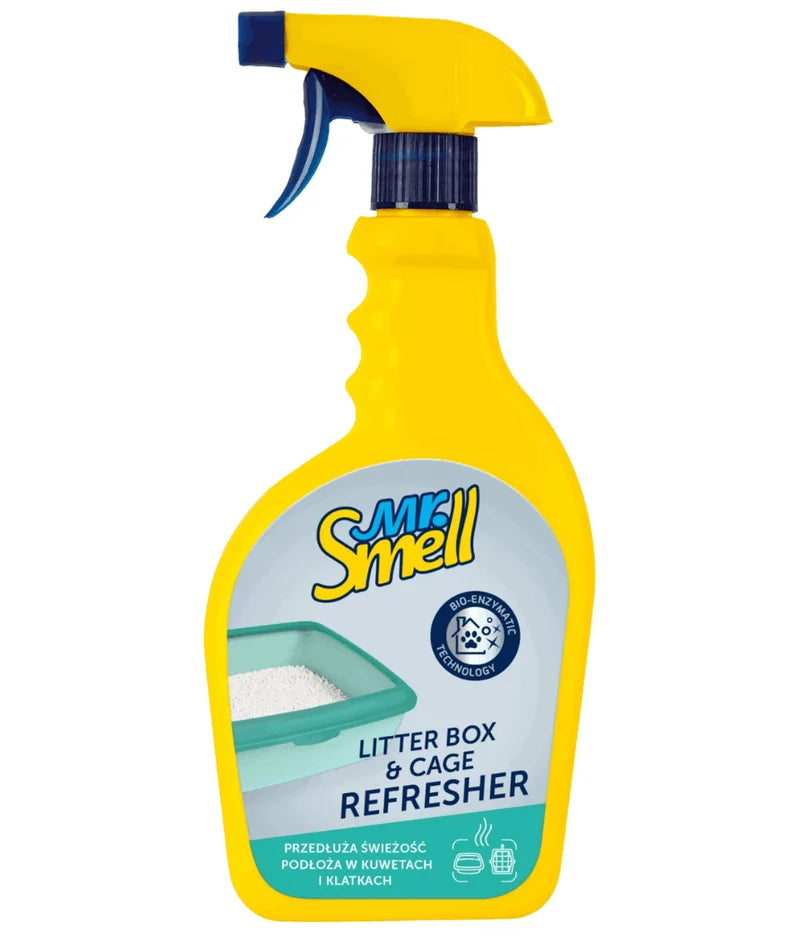 Mr. Smell - Litter Box & Cage Refresher, Bioenzymatic Technology, Odor Neutralizing Spray - 500 ml