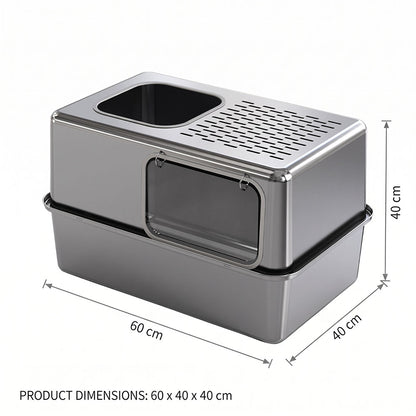 Noble Pet - Full stainless-steel litter box XXL