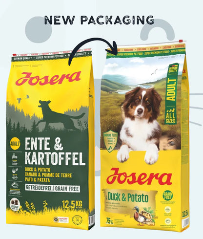Josera - dog Duck & Potato, Grain-Free, Immune Support, Moderate Energy, Adult Dry Food - 12.5kg