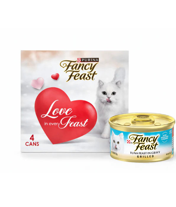 Purina Fancy Feast - cat Love in every Feast Gravy Lovers Gourmet Food – Grilled Tuna 4x85g