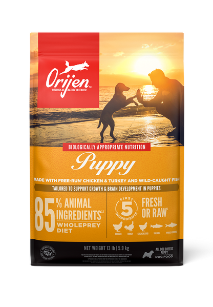 Orijen - dog puppy fresh raw chicken, turkey & wild- caught fish 340g