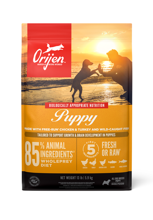 Orijen - dog puppy fresh raw chicken, turkey & wild- caught fish 340g