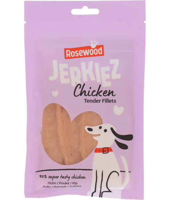 Rosewood- Jerkiez Tender Fillets Chicken, High Protein Chicken Treat, All Life Stages - 70 g