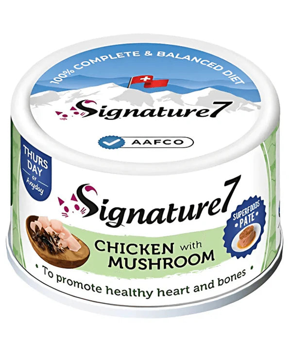 Signature7 - Cat Superfoods Pate Thursday Chicken with Mushroom For a Healthy Heart and Healthy Bones 80g