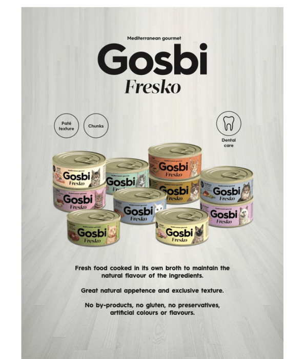 Gosbi - cat Fresko, Chicken with Cheese, Complementary Adult Wet Food – 70g